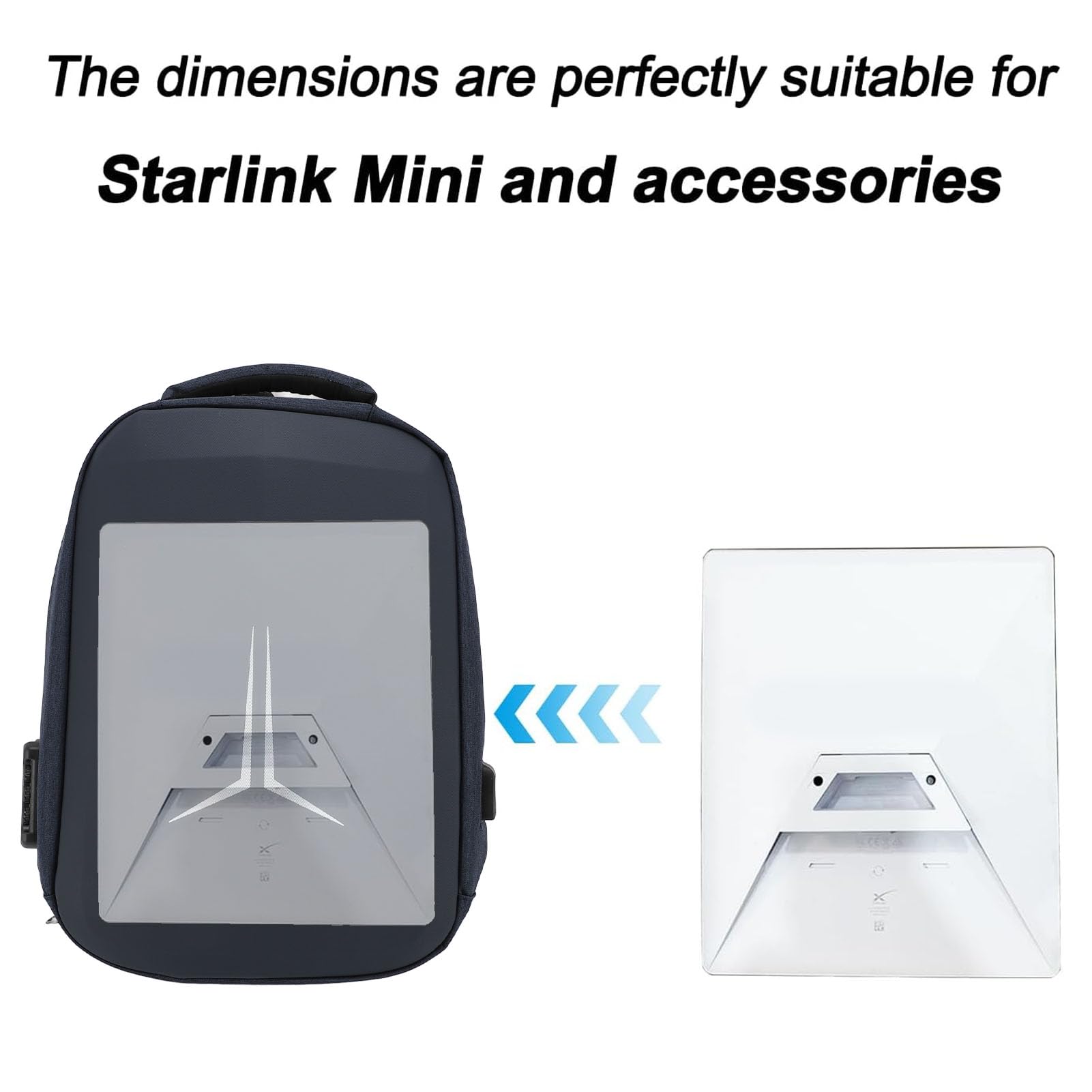 Jiawu Mini Bolsa de Viaje, Estuche de Transporte para Exteriores Mochila Satelital Impermeable con Cerradura, Bolsa de Almacenamiento de Accesorios para Platos (Blue)