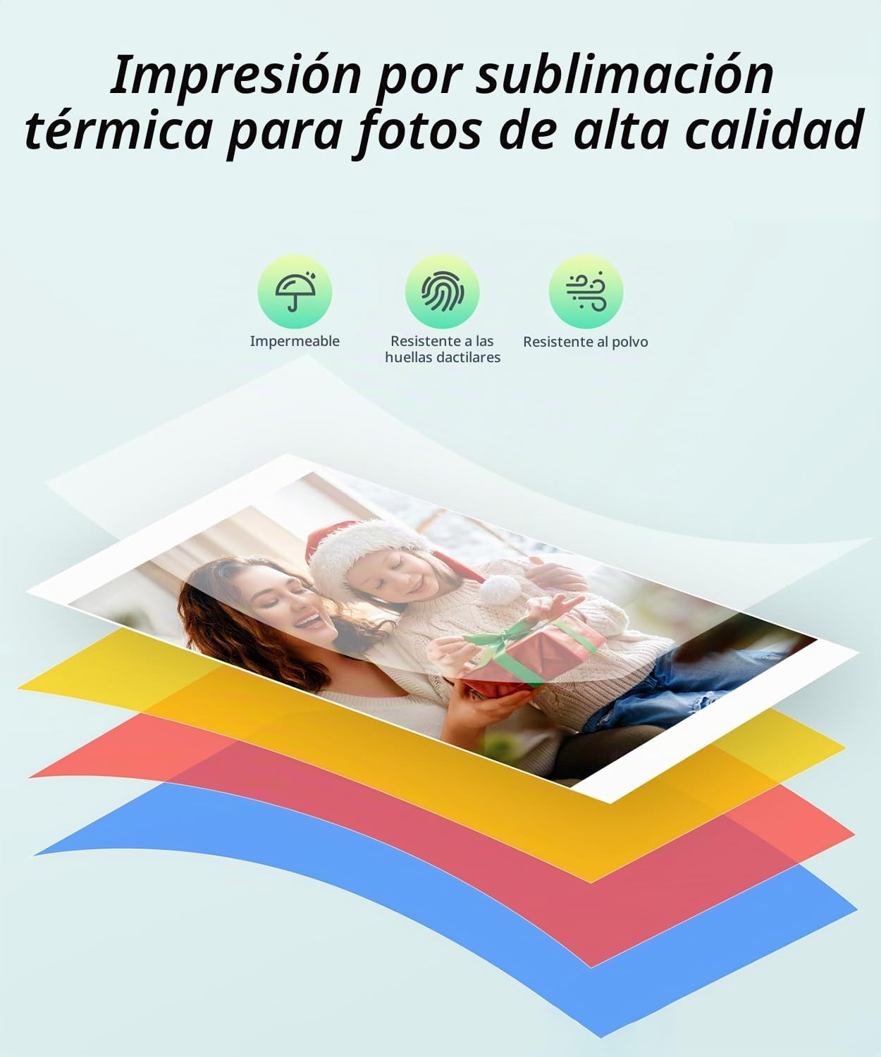 Yoton Papel Fotográfico Brillante, Papel Fotográfico Color Vivo 6" x 4", Contiene 54 Fotográfico y 1 Cartucho, para Impresora Fotográfica YP01