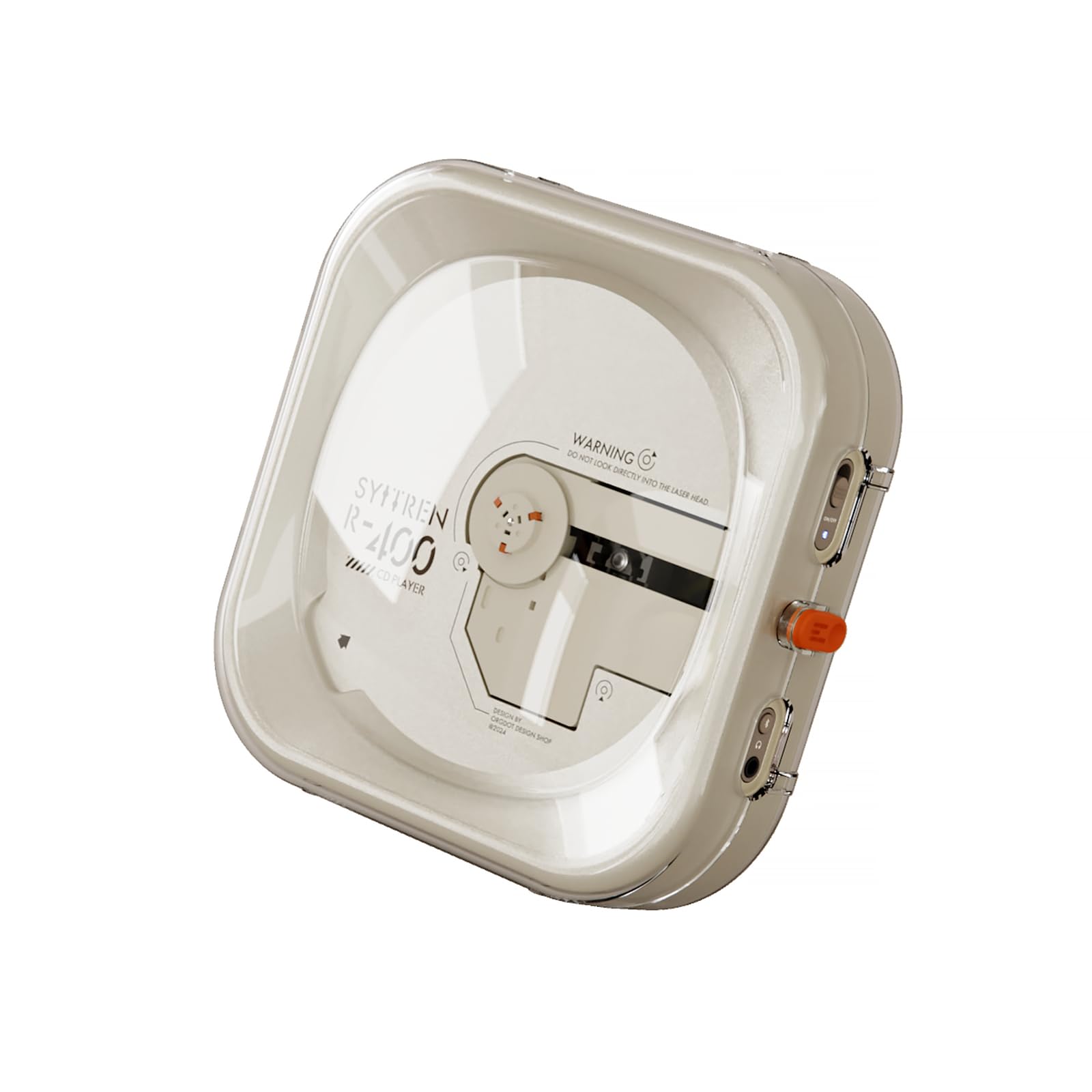 Syitren R400 Vintage CD Player with Bluetooth,Retro Portable CD Players,Without Speakers,Rechargeble Battery,Removable Protective case,Festival Gift,