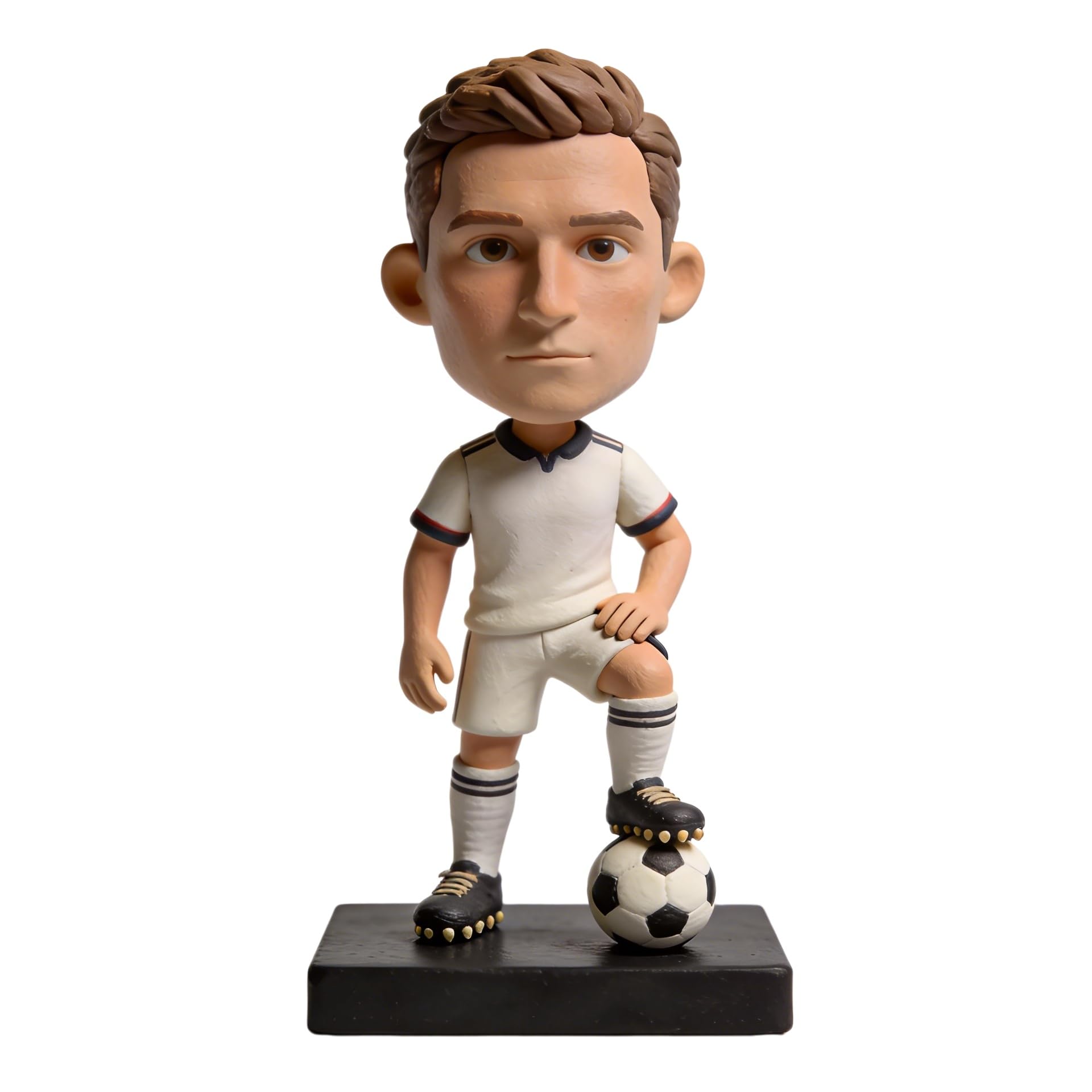 Figura 3D personalizada de jugador de fútbol de la foto, estatua de fútbol hecha a mano de arcilla polimérica de cuerpo completo, regalo de cumpleaños para aficionados al fútbol