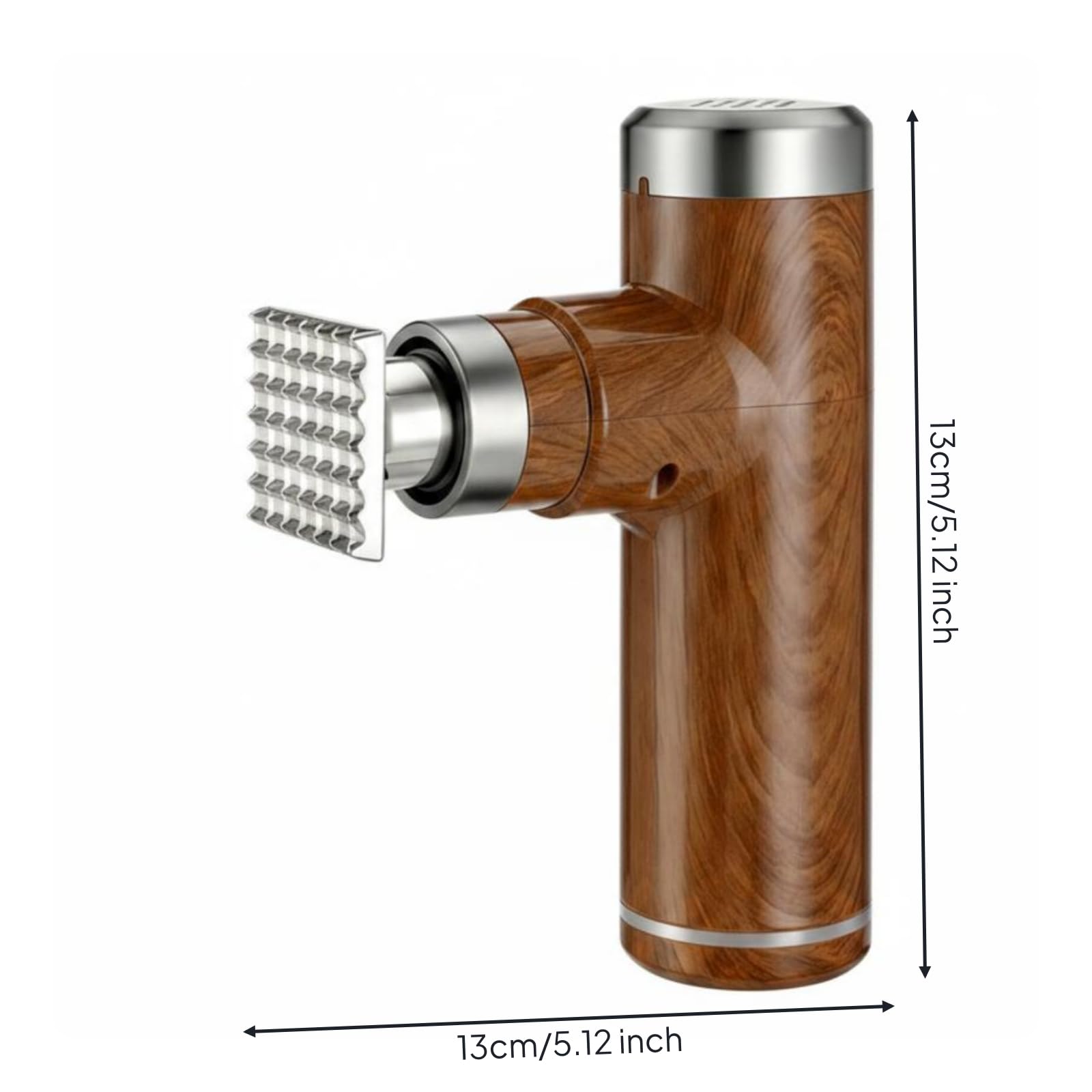Qianly Elektrischer Fleischzartmacher Steakzartmacher Fleischzartierer Fleischklopfer aus Edelstahl mit Mehrfachnadeln Und 6 Stufiger USB Einstellung für, Braun, Hochwertiges Braun