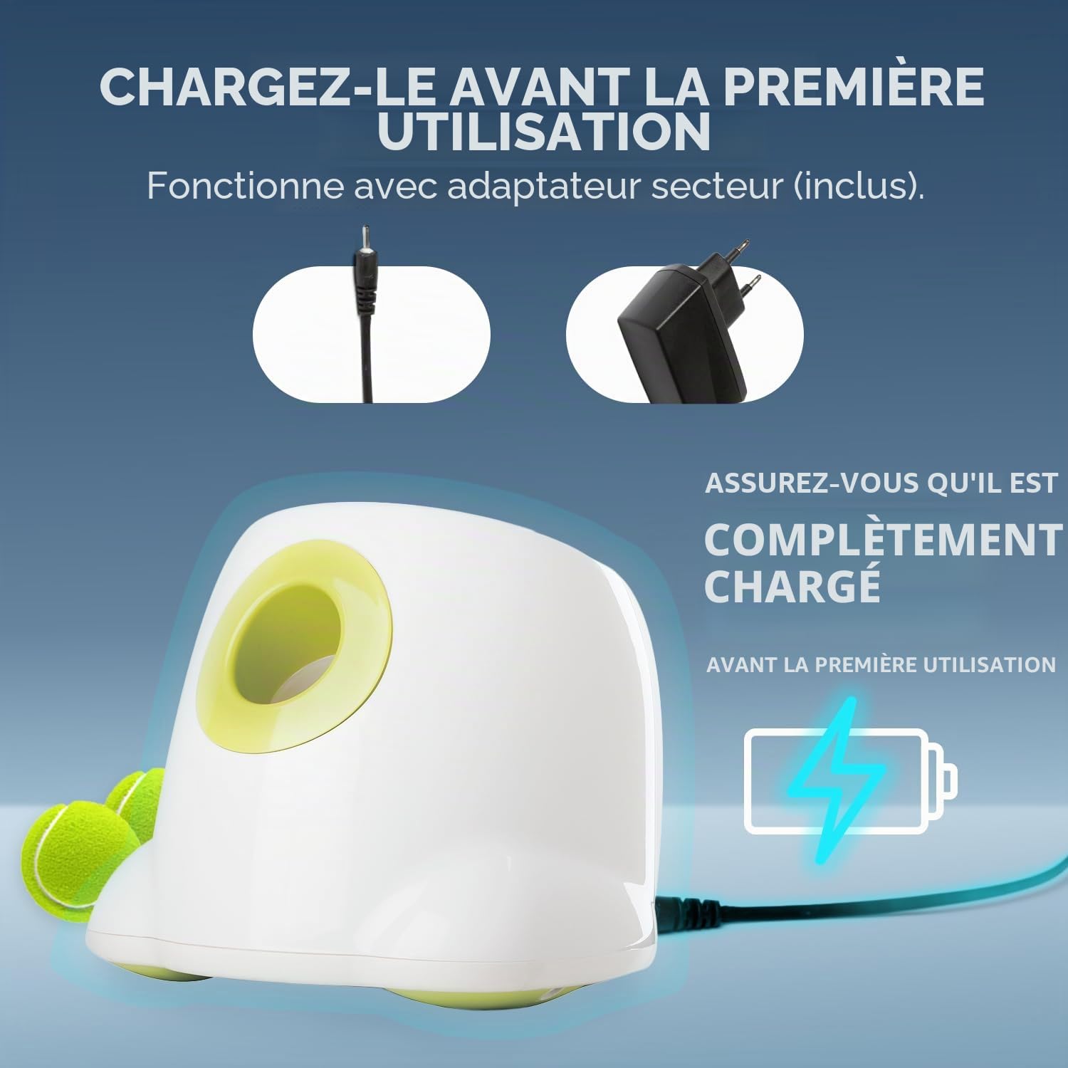 ALL FOR PAWS Ultimates Jouet de Lancer pour Chiens, Lance-Balle Automatique interactif, Machine à Lancer de balles de Tennis pour Chiens de Grande Taille et Grands, 3 balles incluses
