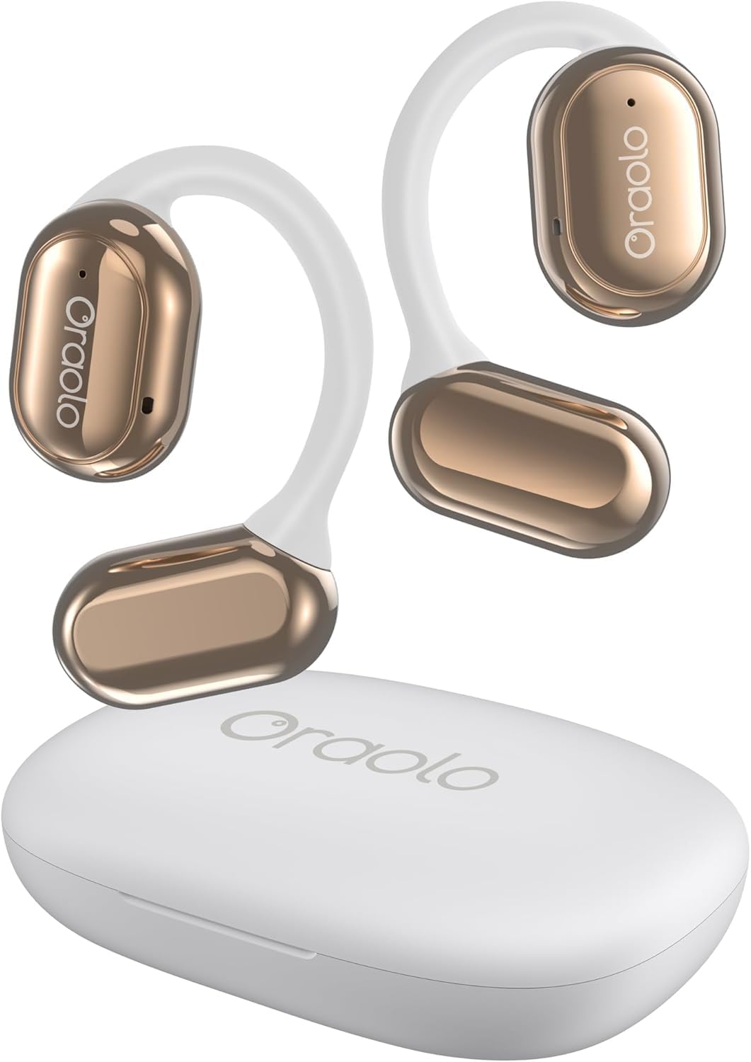 BUGANI OE03 Open Ear Headphones, Bluetooth 5.3 Wireless Headphones, Open Ear Earbuds with Immersive Stereo Sound, Clear Talk, 30H Playtime, Waterproof Sport Earbuds for Running, White