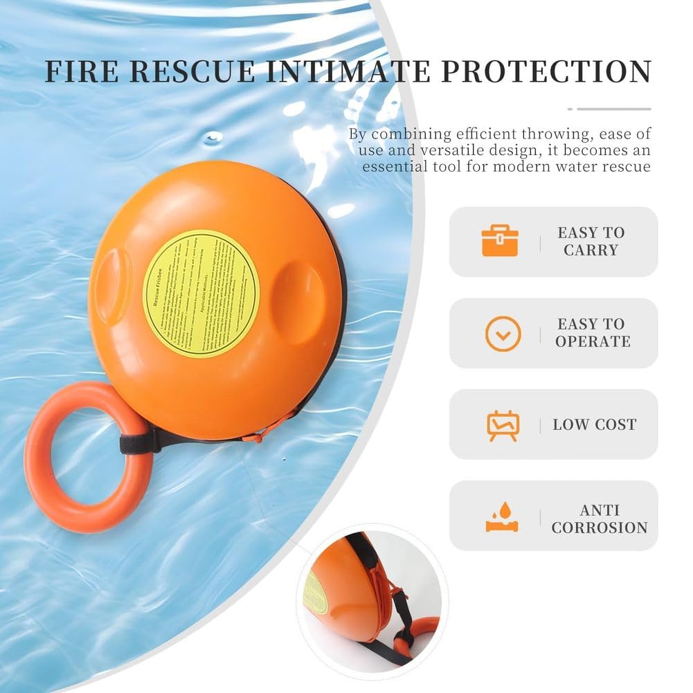 Emergency Rescue Frisbee – tarcza zapobiegająca utonięciu do jezior i rzek, przenośna deska ratunkowa, karbowana konstrukcja dla łatwego chwytania, 5-pak bezpieczeństwa