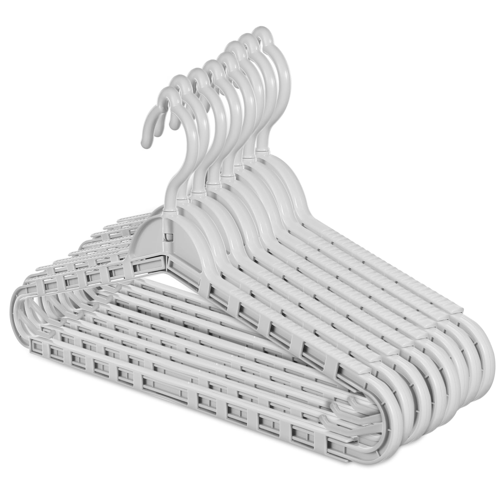 PRETYZOOM Retractable Hangers for Clothes 8 Pack Extra Wide Hangers Strong Pp Fabric Multi-Purpose