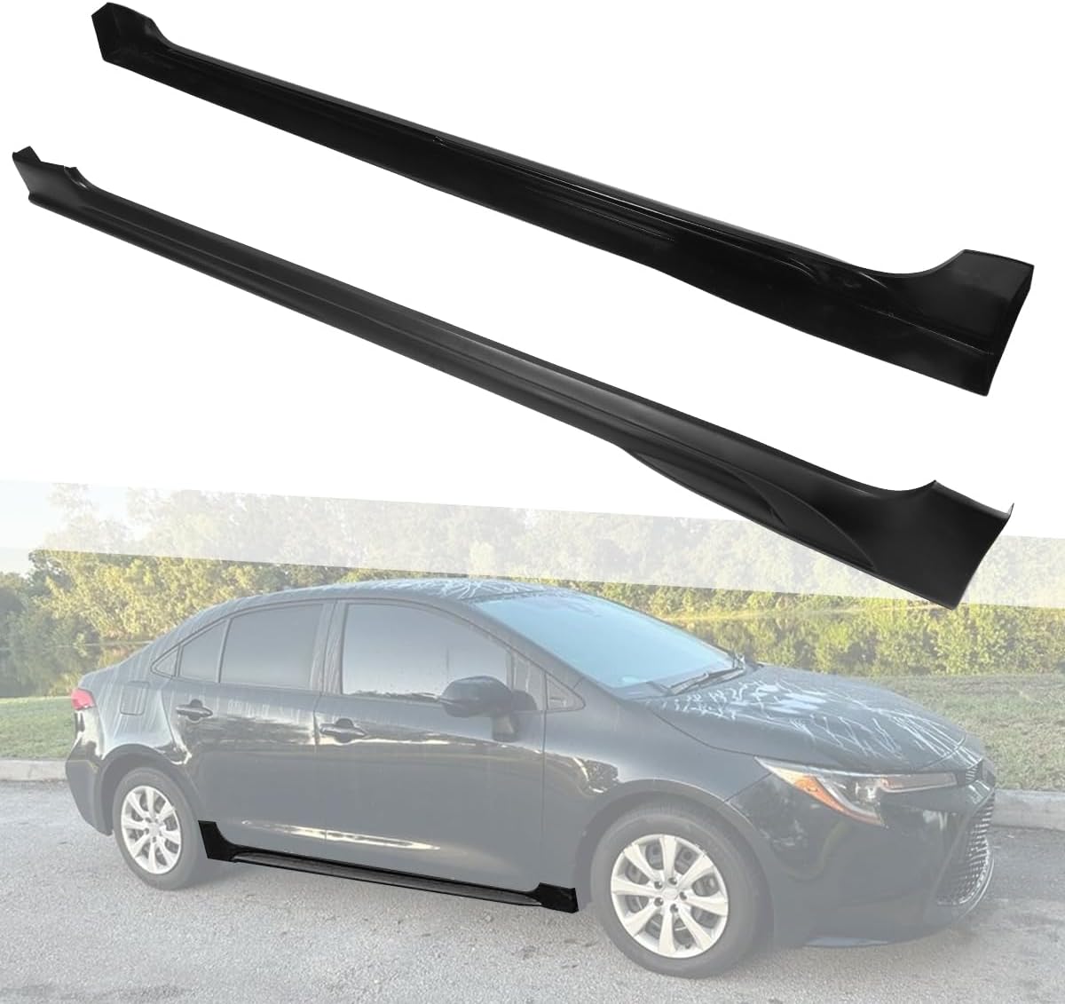 for 2020 2021 2022 2023 2024 2025 Toyota Corolla Sedan LE,XLE,SE,XSE TRD Style Side Skirts Body Kit