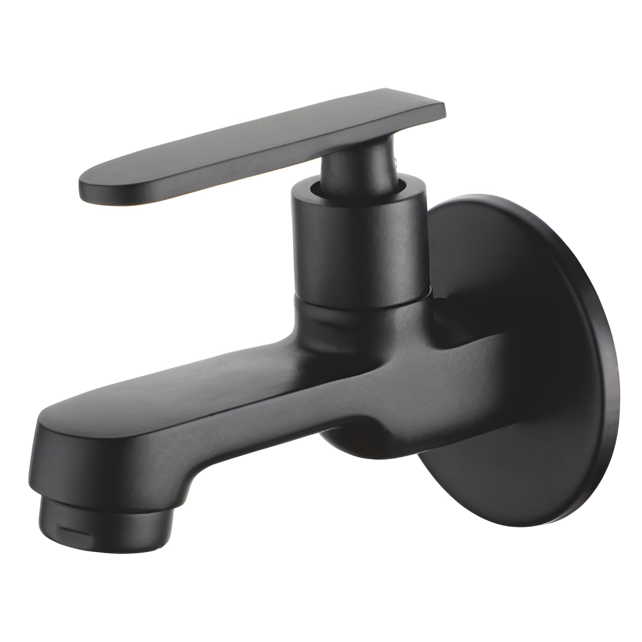 New Ware Bib Cock Brass Faucet | Matt Black Bib Tap for Bathrooms and Kitchen Sink Brass Taps for Home and Bathroom with Wall Flange (4.5 Inch) (B0CRYR1N3T) Amazon Price History, Amazon Price Tracker