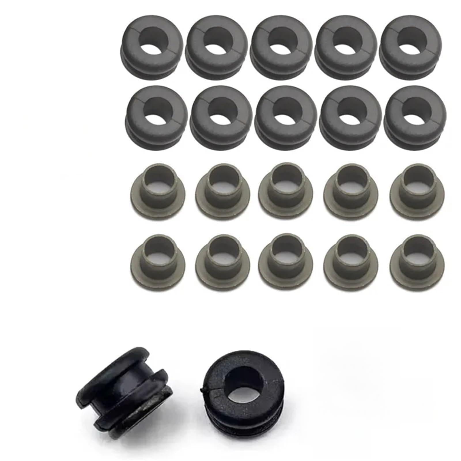 Motorcycle Rubber Grommets Kit 40Sets Motorcycle Rubber Grommets Bolt Replacement Pressure Relief Cushion for Scooter Fairing(S)