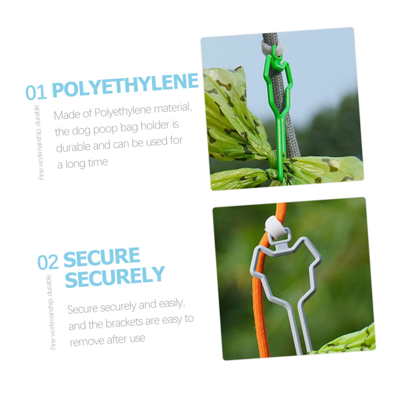 Sosoport 35pièces Distributeur De Sachets à Déjections Canines Avec Clip Pour Laisse Support Pratique Pour De Chiens