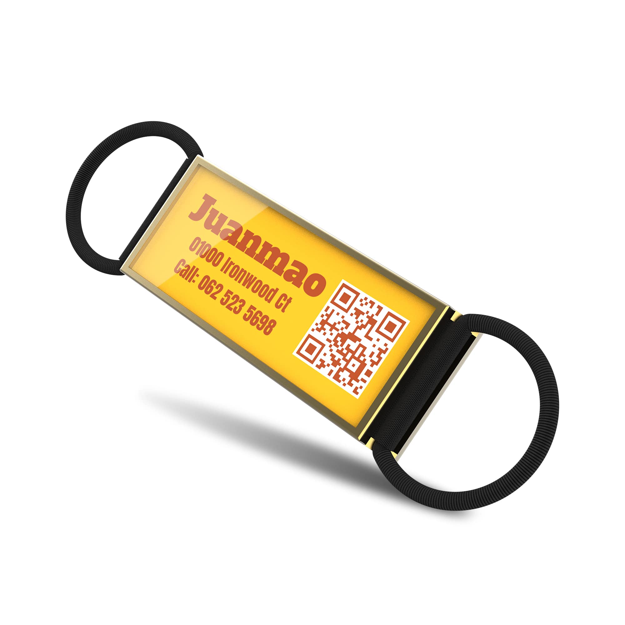 KEKID QR Code Slide On Dog Tag, Personalized Dog ID Tags, Custom Dog Name Tags, Silent Noiseless Dog Tag - Free Online & Scan QR Receive Instant Location Alert Email