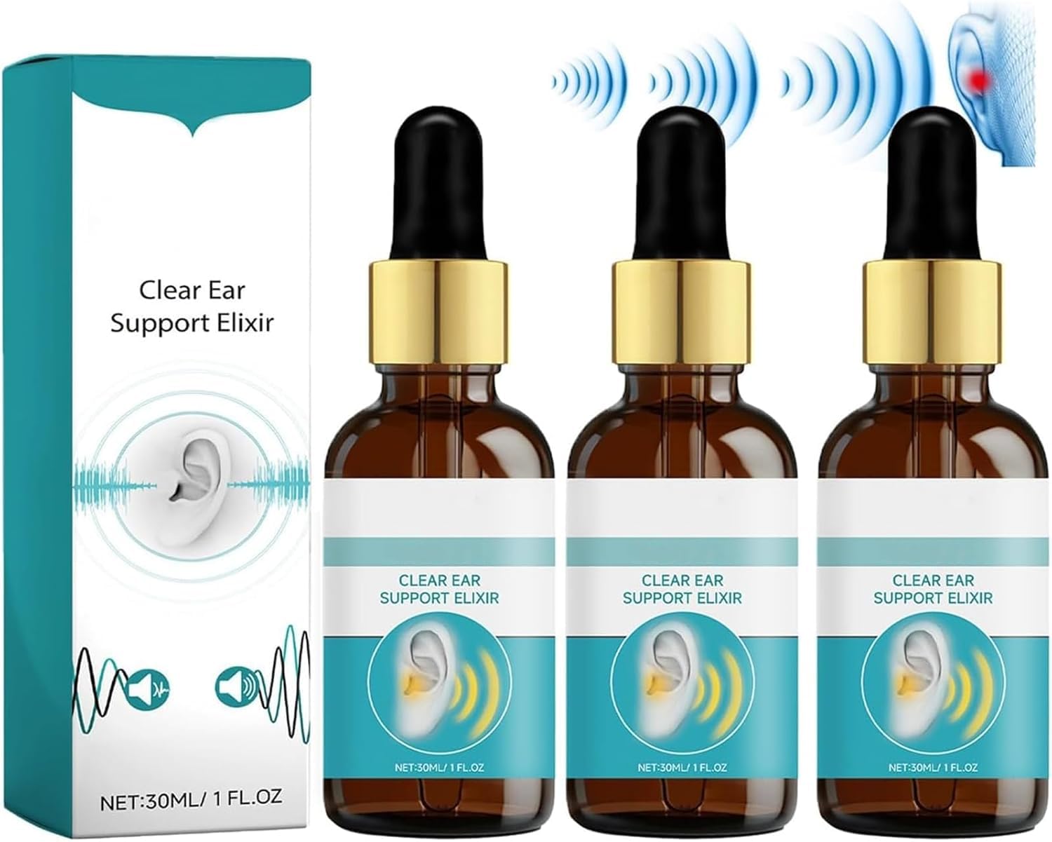 Spray anti-acouphènes bio pour le soutien des oreilles. Spray nettoyant pour le soulagement des acouphènes. Appareil pour soulager les acouphènes et les bourdonnements d'oreilles.