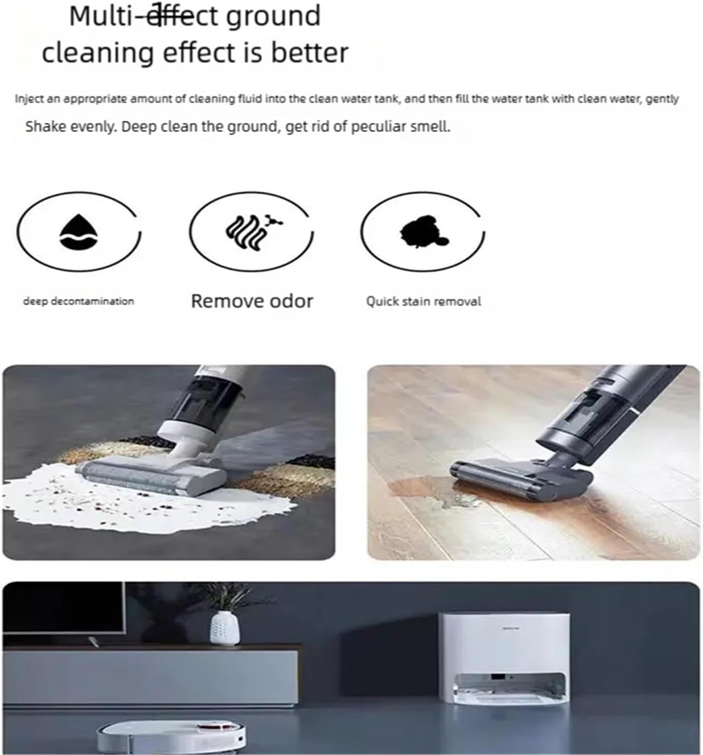 Replacement Parts Solution 200ml Vacuum Cleaning Solution for All Dreame Sweeping Robots，Compatible for Dreame ，X30 Ultra, X40 Ultra, D9, H11 - H13, S10, S40(3pcs)