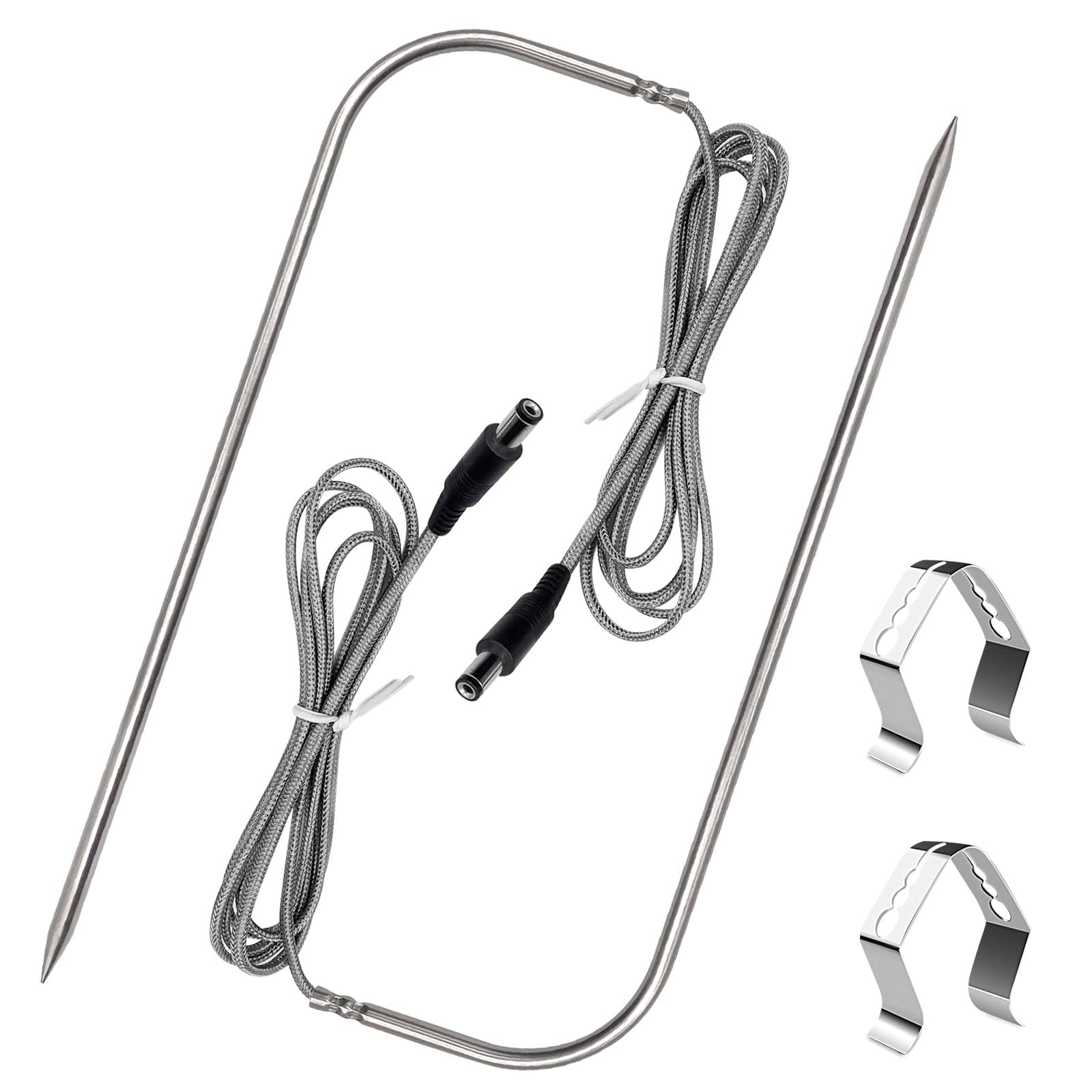 2-Pack Meat Probe Replacement for RecTeq RT-590/RT-700 Wood Pellet Grill, Comes with Temperature Probe Clip