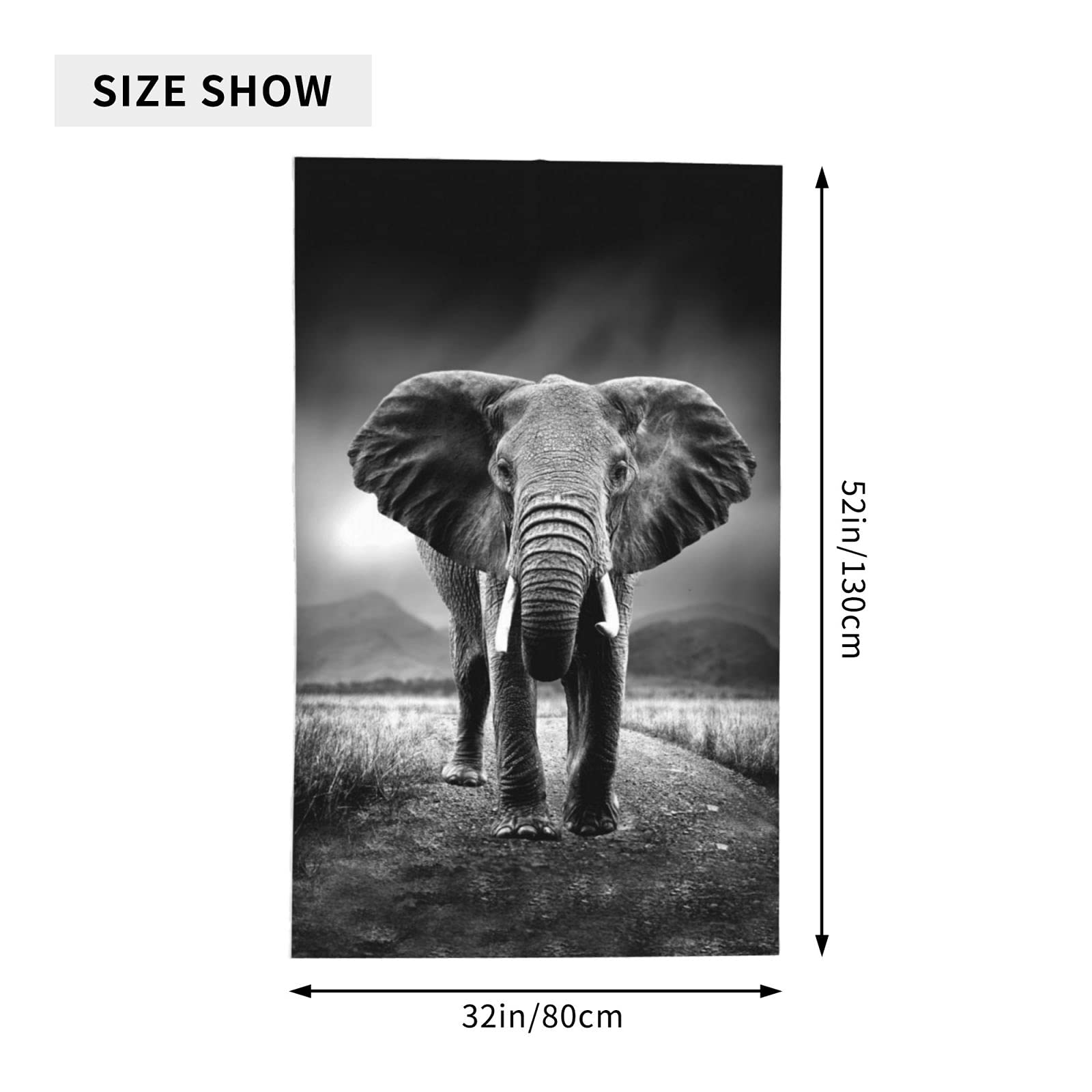 Cute Elephant Microfiber Beach Towel - 32"x52" Oversized, Quick Dry, Sand Free Towel For Pool, Travel & Gym - View #7