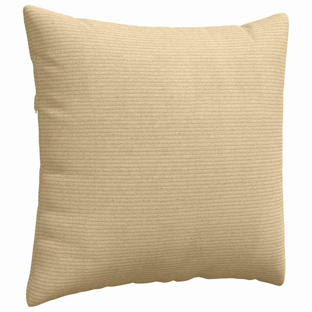 2er Set Sofakissen 50x50 cm, Dekokissen aus weichem Cordstoff, Zierkissen für Couch und Wohnzimmer, Kissen mit abnehmbarem Bezug, Grau-Grün, gemütliche Wohndeko