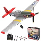 LEAMBE 4 Channel RC Plane&comma; Ready to Fly Aerobatic Aircraft&comma; Easy Control for Beginners&comma; P51 Mustang RC Airplane Best Gift for Boys & Adults