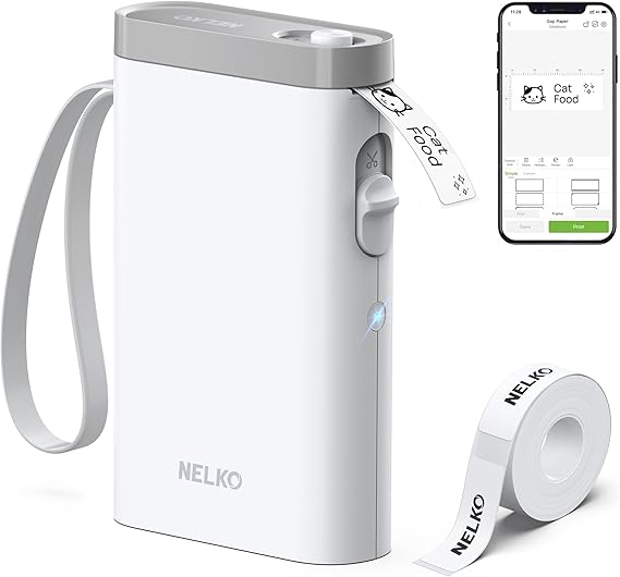Nelko Label Maker Machine with Tape, P21 Bluetooth Label Printer