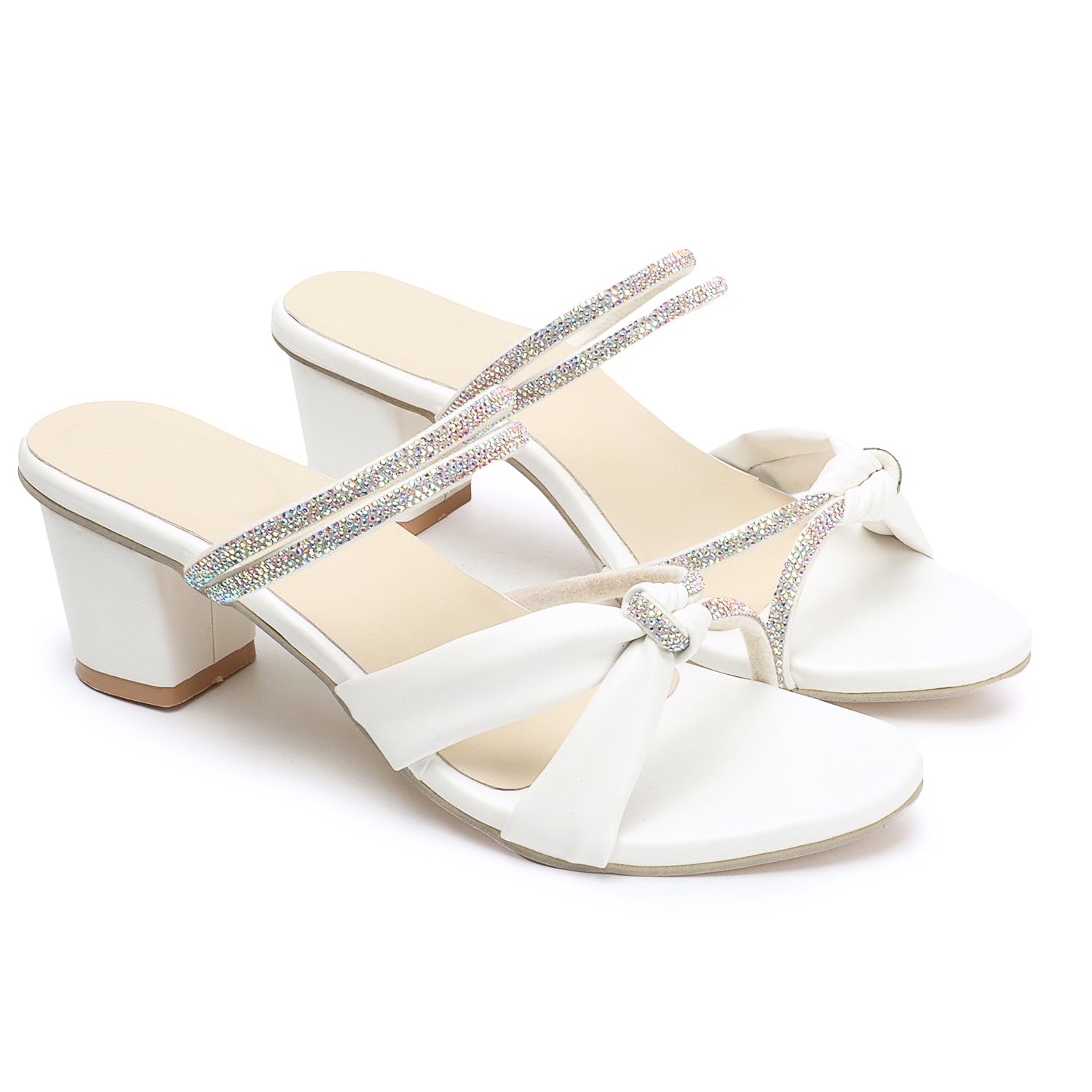 Aviva style Womens Block Heel Sandal | Trendy Womens Sandal | Trendy Block Heel Sandals for Women | Daily Use Branded & Stylish Slippers (Article-274-White-4) (B0CSDPCRGD) Amazon Price History, Amazon Price Tracker