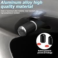 Vista 3 de Tapones para válvulas de neumáticos de automóvil, 4 tapas de vástago de válvula de aleación de aluminio, tapas de válvula de aire de neumáticos a