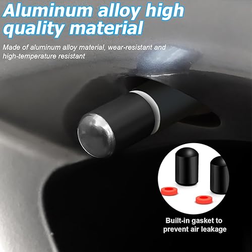 Miniatura 3 de Tapones para válvulas de neumáticos de automóvil, 4 tapas de vástago de válvula de aleación de aluminio, tapas de válvula de aire de neumáticos a