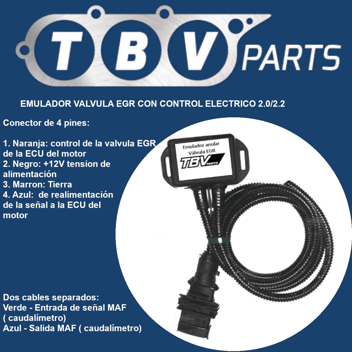 EMULADOR VÁLVULA EGR WAHLER 7375D CON CONTROL ELÉCTRICO Compatible con Opel Saab 2.0/2.2 DTI Y20DTH Y22DTR Y22DTH 93176989 5851594 5851041