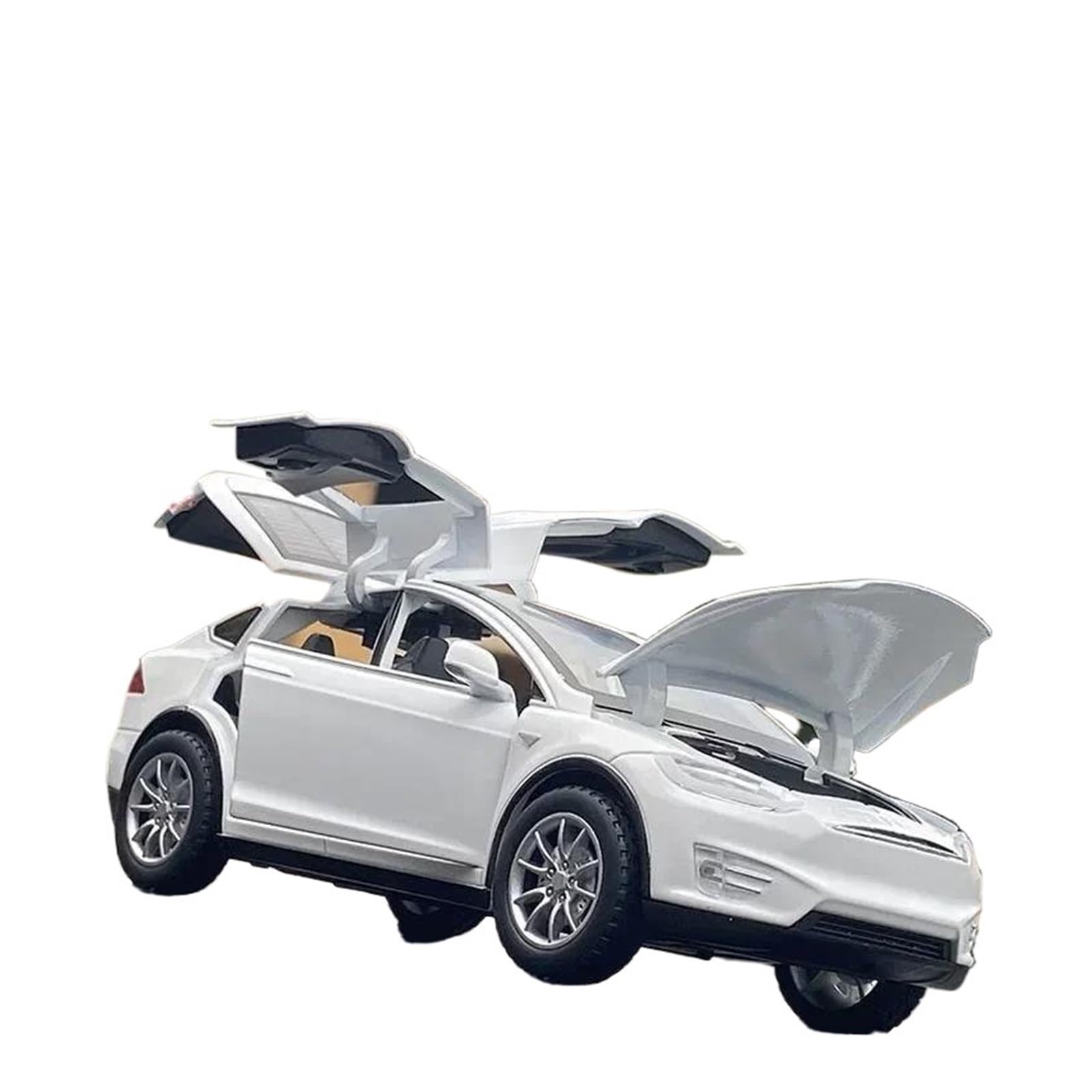 1:24 per Tesla per Model X modello di veicolo in metallo pressofuso lega | Non includere le batterie(White)