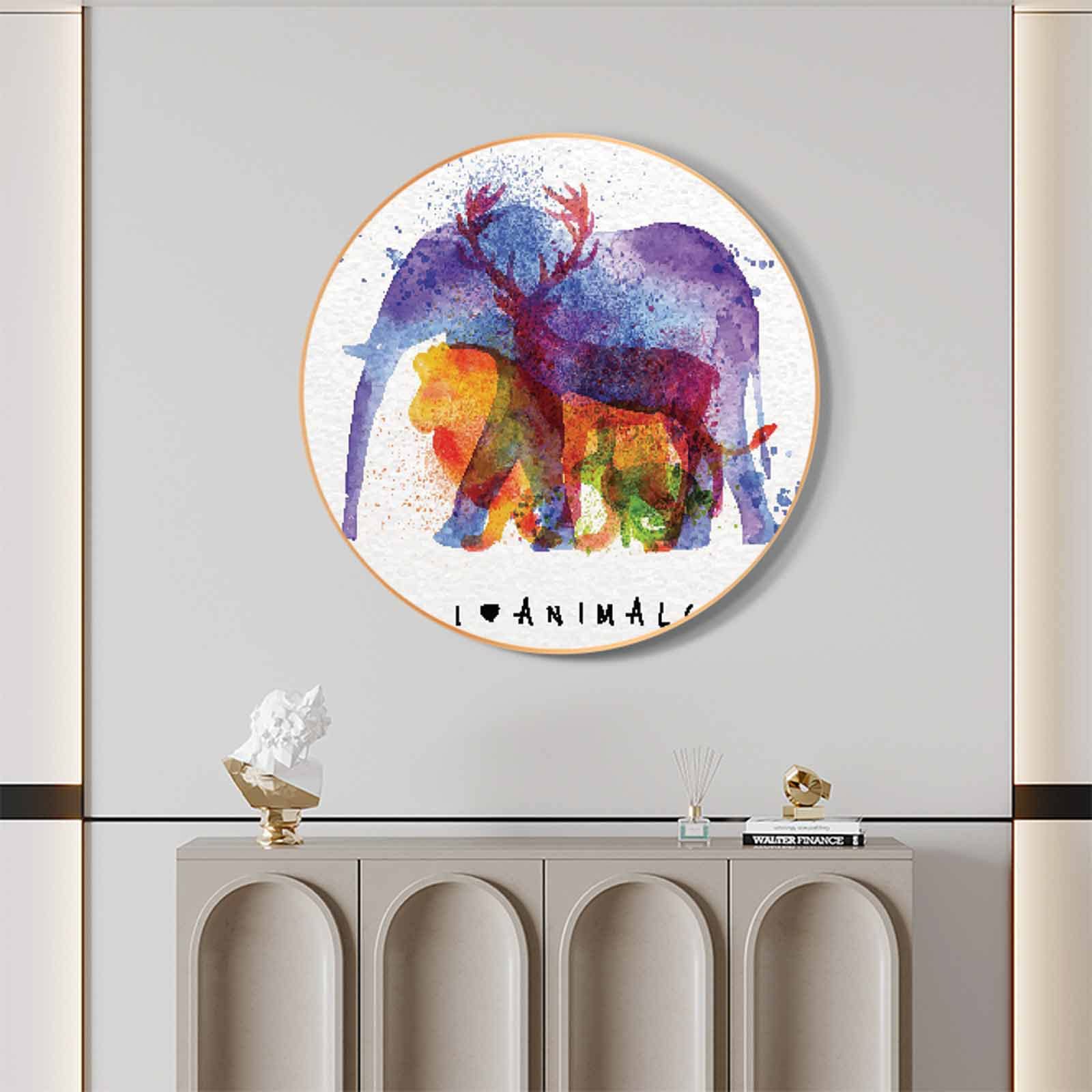 メタルアート象パネルインテリア 壁掛ディスプレイ