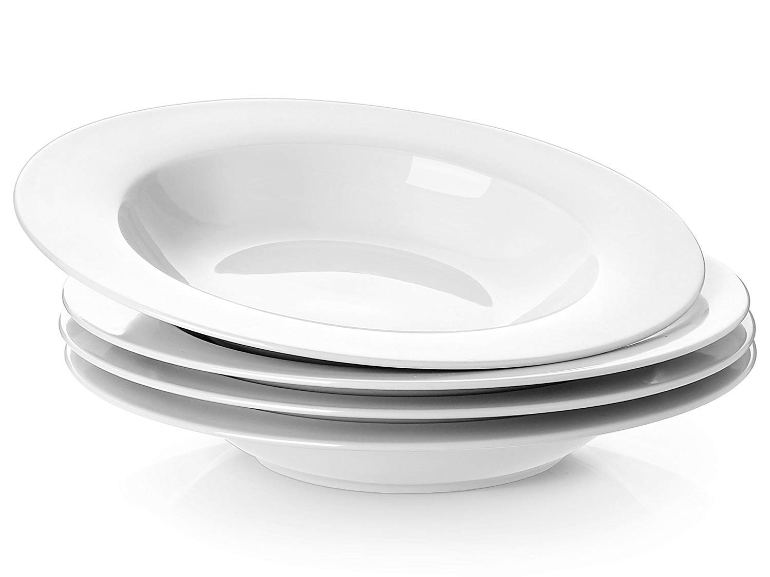 SkyKey Tableware White Fine Opal Glass Deep Pasta Plate/Soup Plate/Meggie Plate/Gravy (22 cm, 4-Plates) (B0BNDX6CF2) Amazon Price History, Amazon Price Tracker