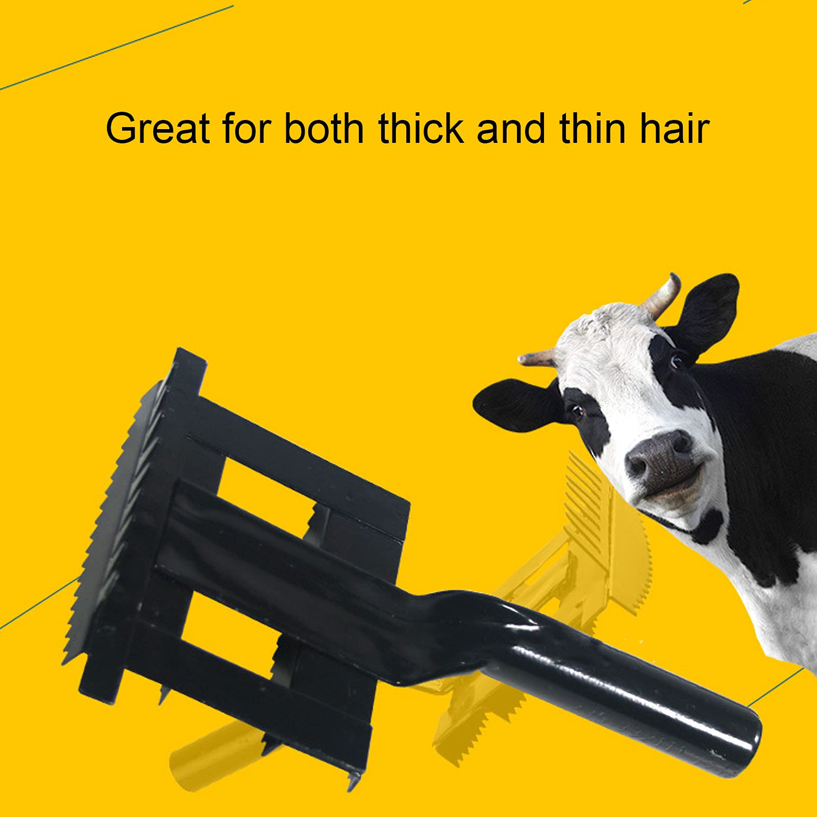 Peigne de Toilettage pour Bétail, Mouton, Cheval – Brosse Antiprurigineuse avec Dents en Fer, Poils Brillants et Lisses