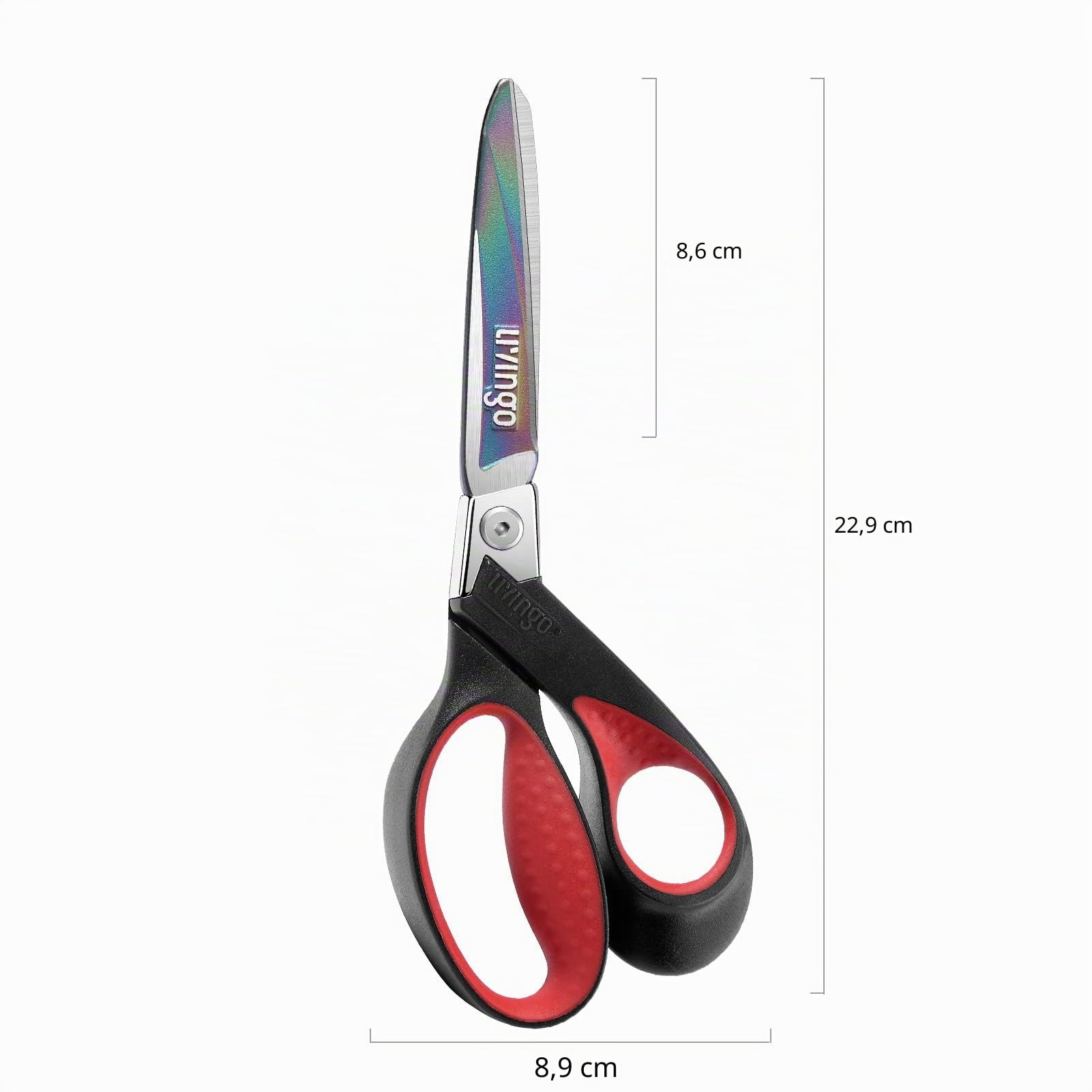 LIVINGO Profi Schere 23 cm – Scharfe Mehrzweckschere für Leder, Stoff, Kunststoff – Robuste Rechtshänder-Schneiderschere für Nähen, Haushalt, Werkstatt