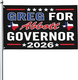 2x3 FT Greg Abbott for Governor 2026 Flag Texas Governor Garden Flags for Outside Yard Signs Porch Decoration