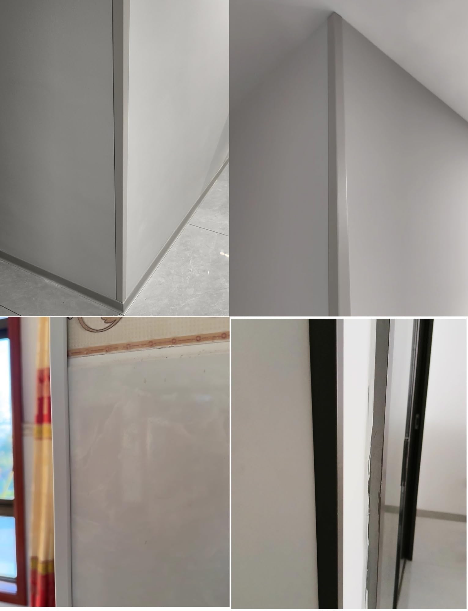 Aluminiowe ochraniacze narożników 39,4" - samoprzylepne metalowe osłony krawędzi do mebli, ścian i szafek, 1 szt.(Color2,20mm 130cm)