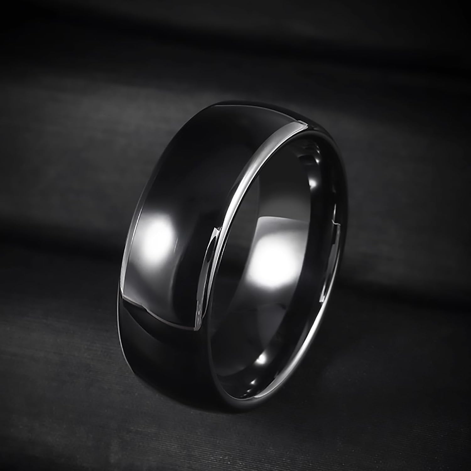 T5577 Chip RFID Smart Ring Ceramic Epoxy Resin Ring Rewritable Clone 125kHz Access Control Lock Key Cards (Black, US#10)