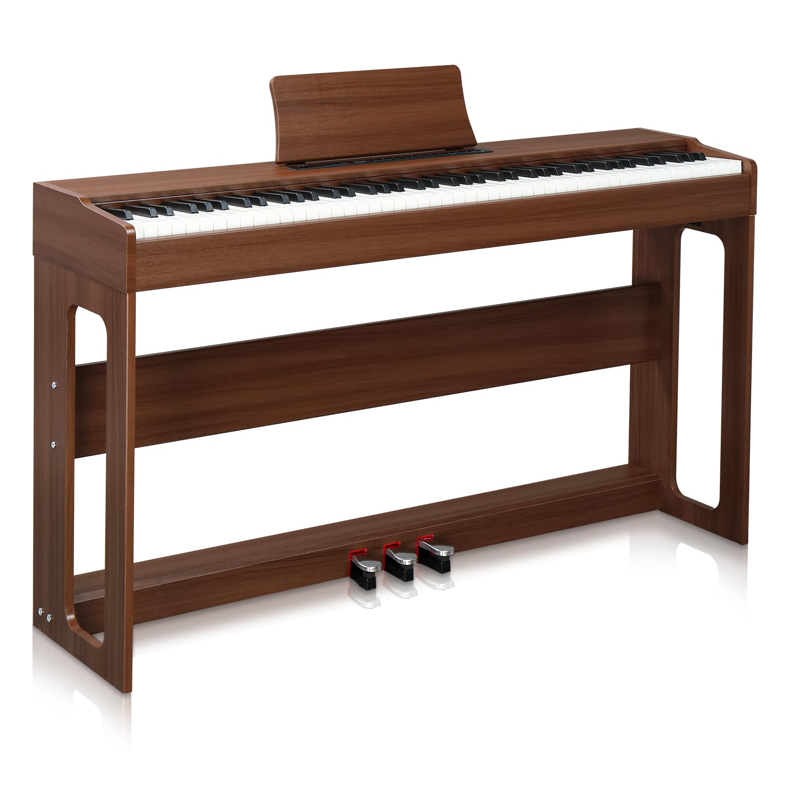 Bonnlo Domicile Piano Numérique 88 Touches Pondérées, Piano Électrique avec MIDI-USB, Bluetooth et Haut-Parleurs Stéréo, Action du Marteau, Clavier électrique Fullsize pour Débutant,133x42x30cm, Noyer - Les Beatles, Paul McCartney, John Lennon, RIngo Starr, George Harrison Bonnlo Domicile Piano Numérique 88 Touches Pondérées, Piano Électrique avec MIDI-USB, Bluetooth et Haut-Parleurs Stéréo, Action du Marteau, Clavier électrique Fullsize pour Débutant,133x42x30cm, Noyer
