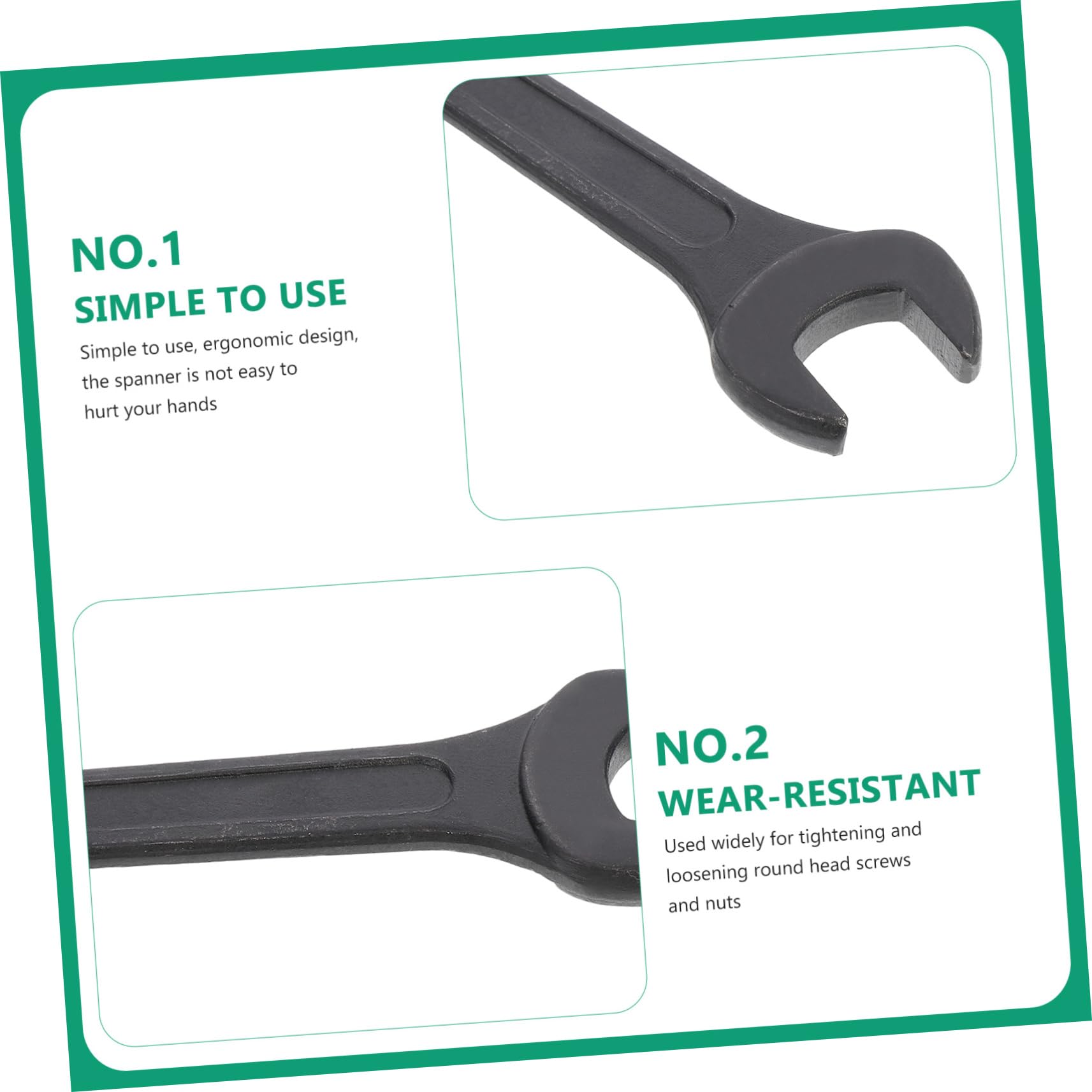 DECOMELODY Multi-functional Single Head Open End Spanners Metal Wrenches Wrench Hand Tools