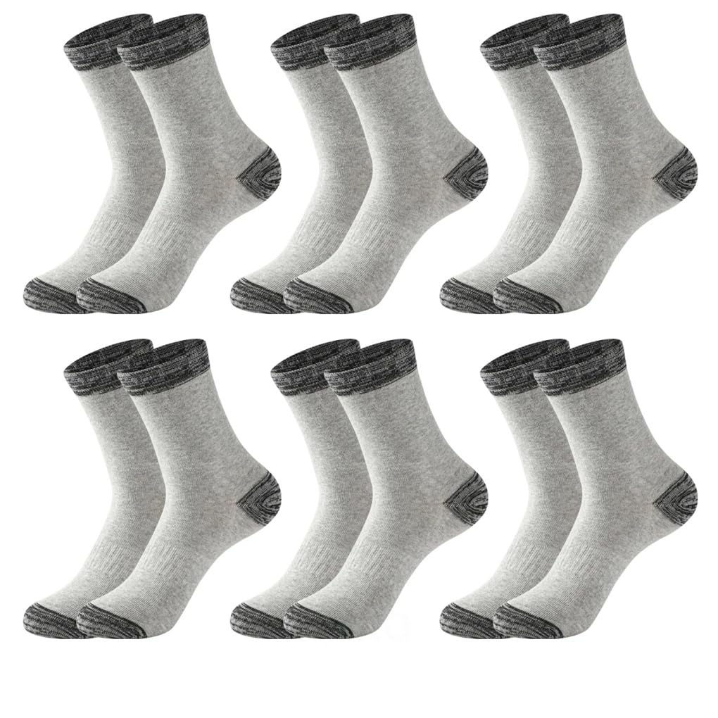 Dninmim 6 pares/lote invierno hombres calcetines de algodón casual negocios calcetines largos correr calcetines térmicos