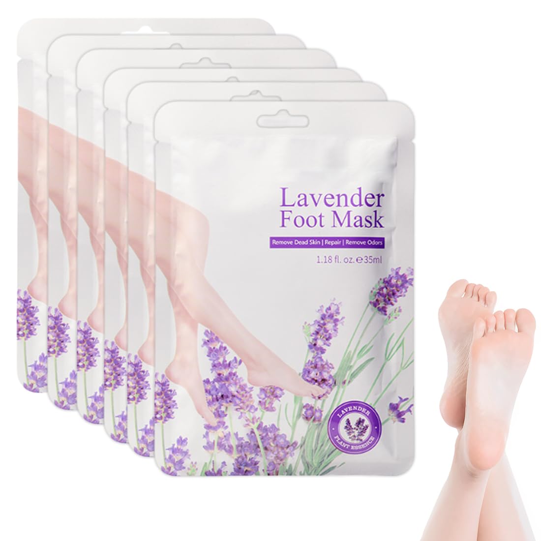 6 paia maschera piedi esfoliante,calzini esfolianti per piedi,calli piedi rimozione