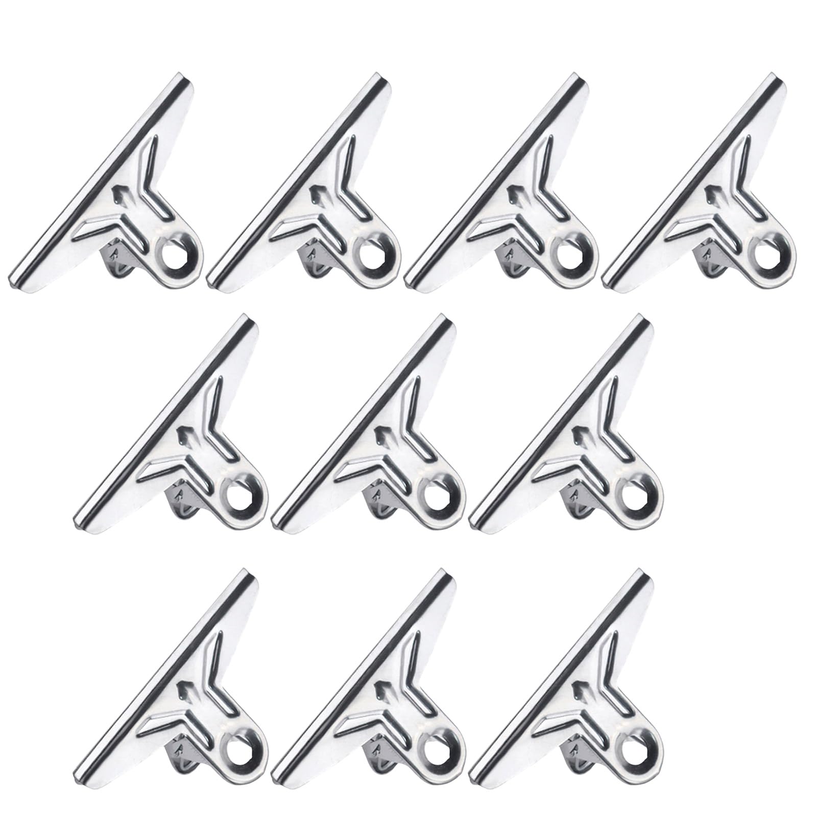 10 Pcs Large Clips Stainless Steel Clips Metal File Paper Binder Clip Receipt Clips Home Office School Supplies