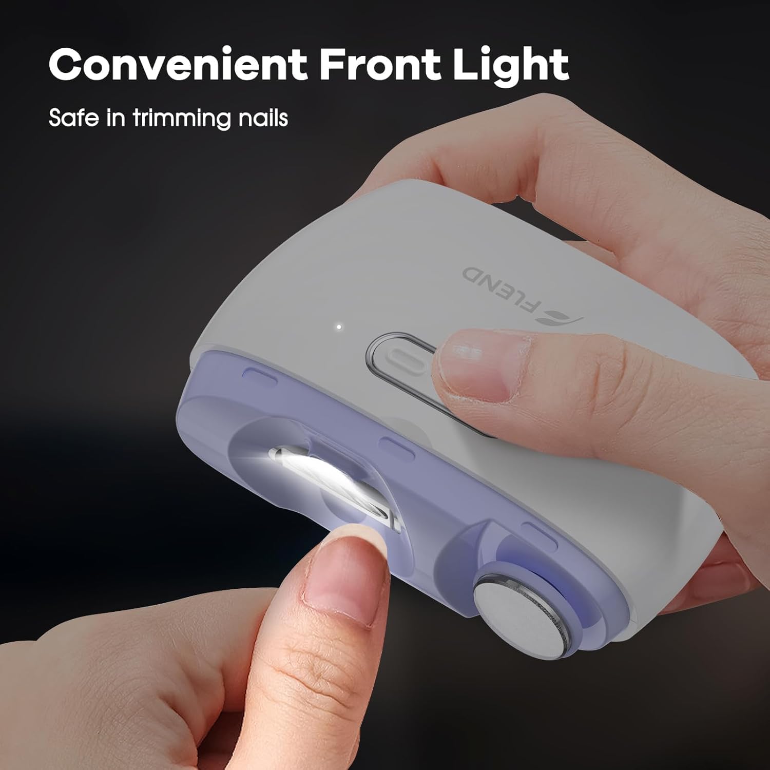 Coupe-ongles électrique automatique - Lime à ongles portable - Sans bruit - Coupe-ongles - Coupe-ongles - 2 en 1 - Facile à utiliser - Lumière LED - Coupe-ongles pour enfants