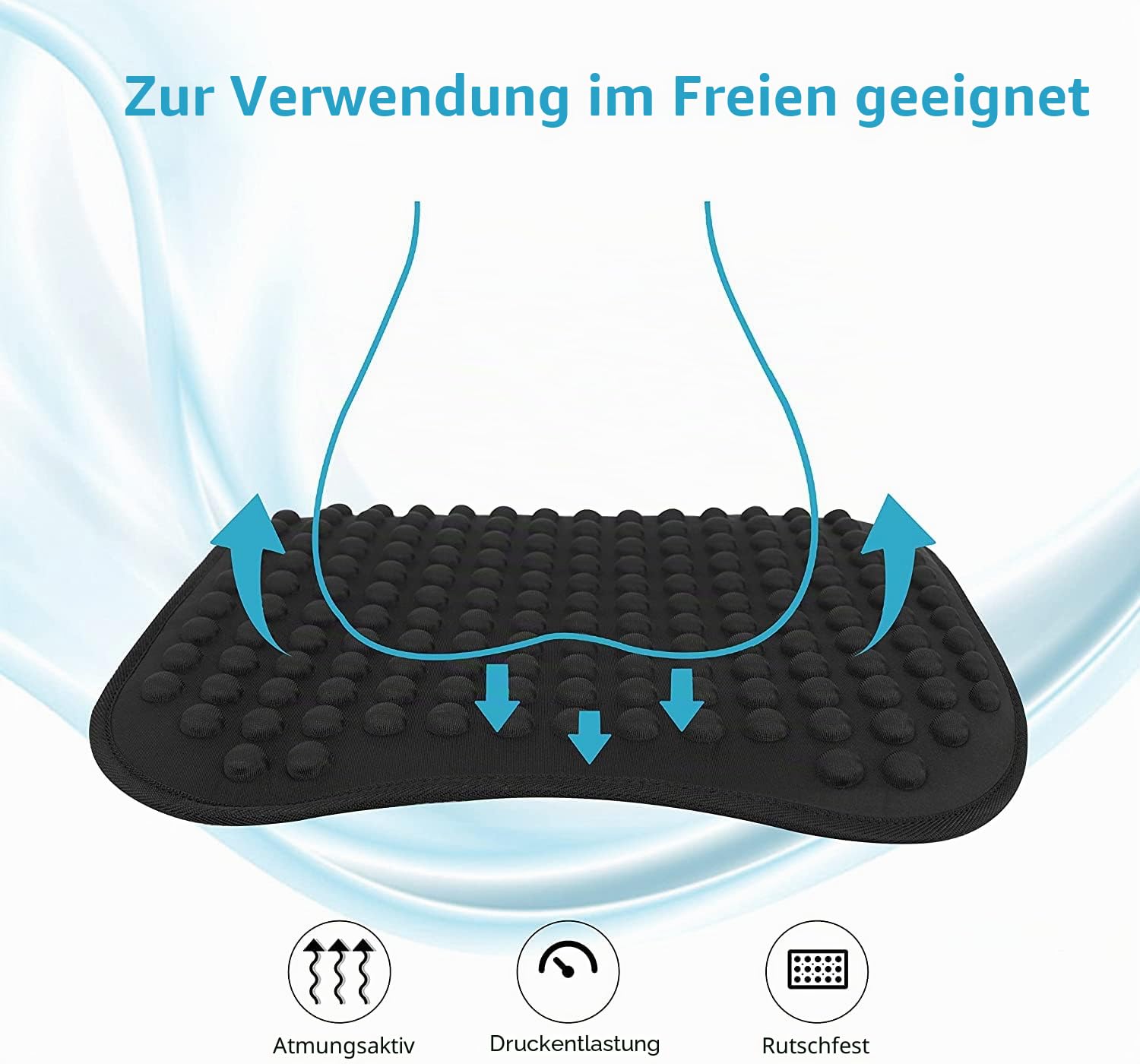 BOOSTEADY Kajak-Sitzkissen, rutschfestes Kajak-Sitzkissen, Druckentlastung, Kajak-Kissen für den Außenbereich