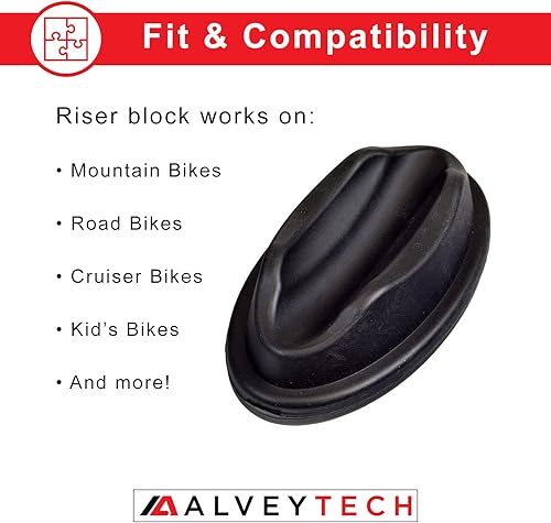 Miniatura 4 de AlveyTech Bloque elevador de rueda delantera para entrenador de bicicleta de interior, soporte de rueda para bicicleta estacionaria, soporte de
