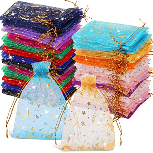 500 Pcs Moon Star Organza Bulk