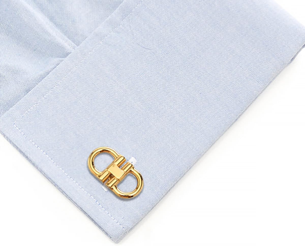 LeCalla 925 Sterling Silver Men's Cufflink | Silver Cufflinks For Men Jewelry | 14K Gold-Plated Cufflinks Business Wedding Shirt Accessories Gift for Son, Father, Husband