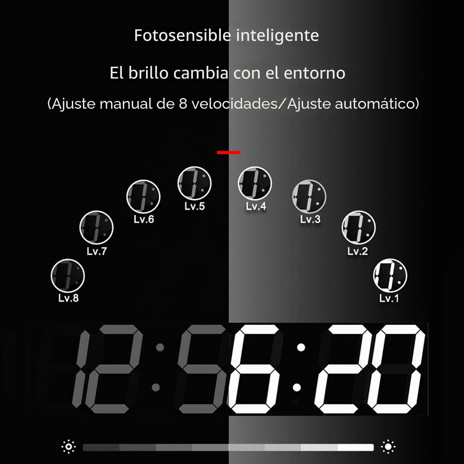 Reloj de pared digital LED - control de WiFi a través de Internet, cronómetro integrado, cuenta atrás, alarmas, temperatura, memoria de apagado, para oficina en casa, cocina, gimnasio ( Color : Red )