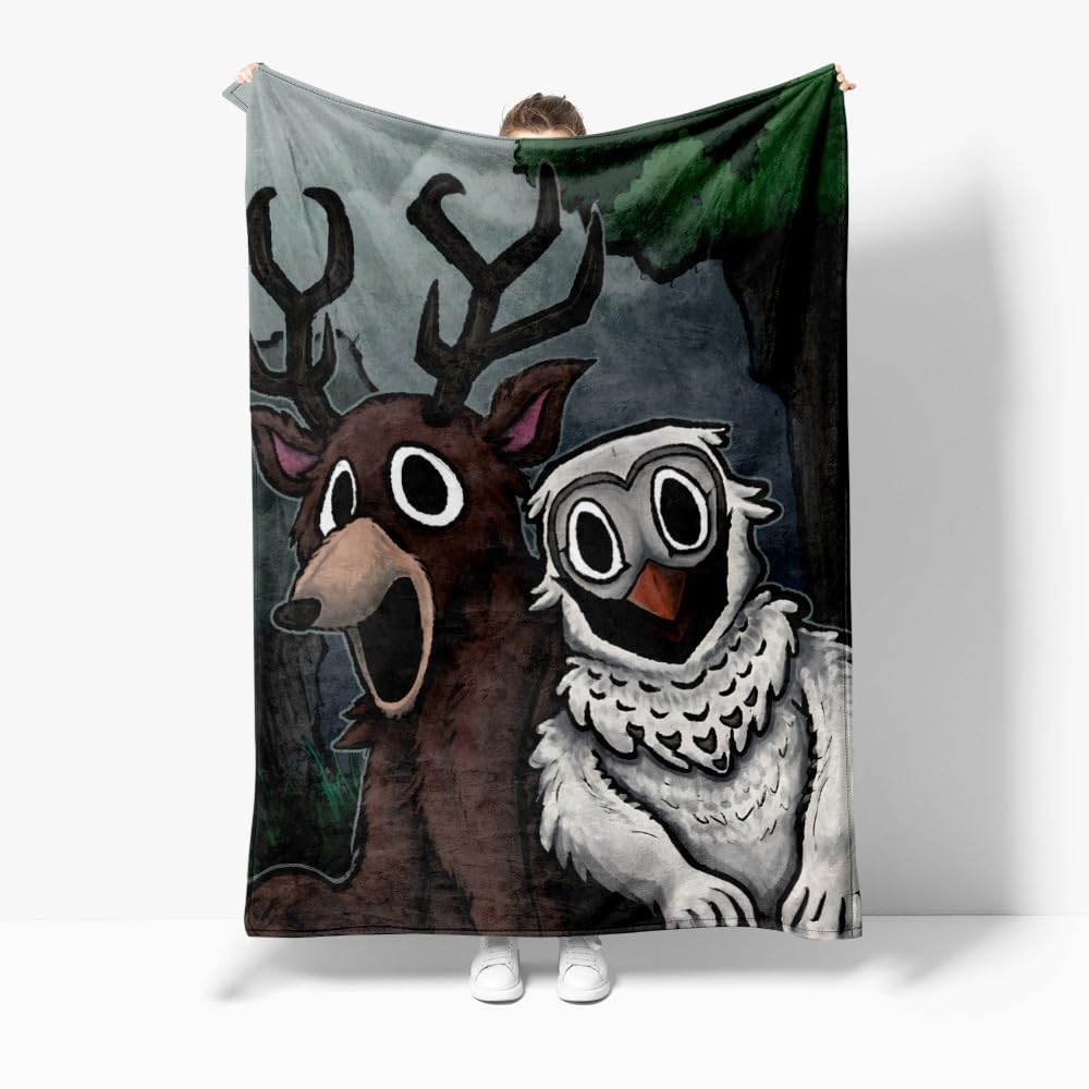 Axolotl 99 Nights In The Forest Blanket Boys Funny 99 Nights In The Forest Throws Blanket - Soft Lightweight Plush Cozy (G,L: 50in x 80in)