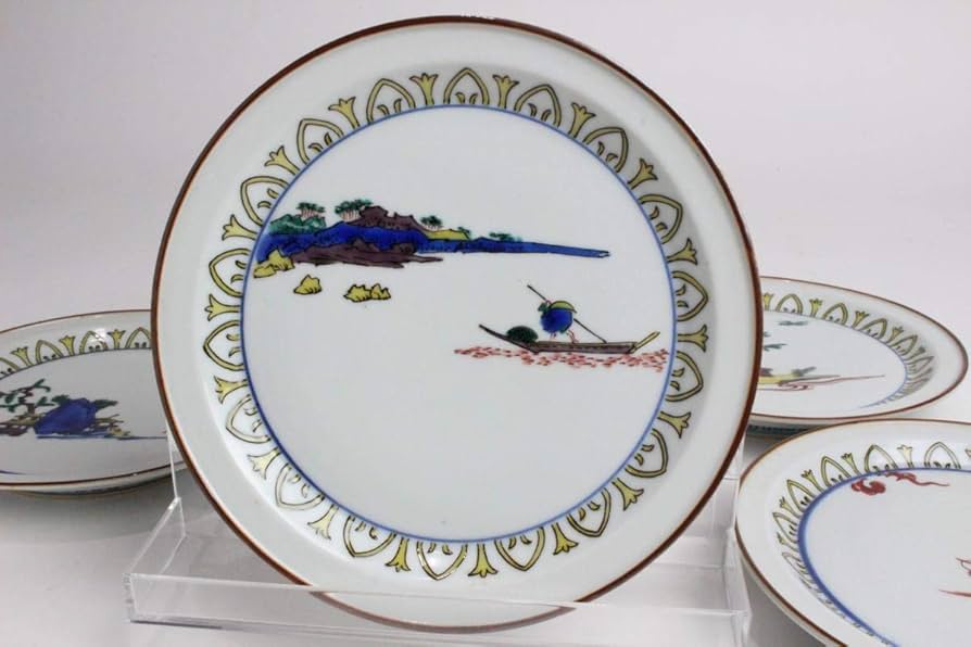 Amazon.co.jp: 「狸庵- S」 初代 徳田八十吉 作 古九谷写絵変