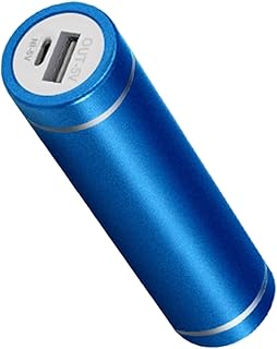 Kit de baterías externas cilíndricas con resorte, 2600 mAh, 5000 mAh, aleación de aluminio recargable, diseño a prueba de golpes