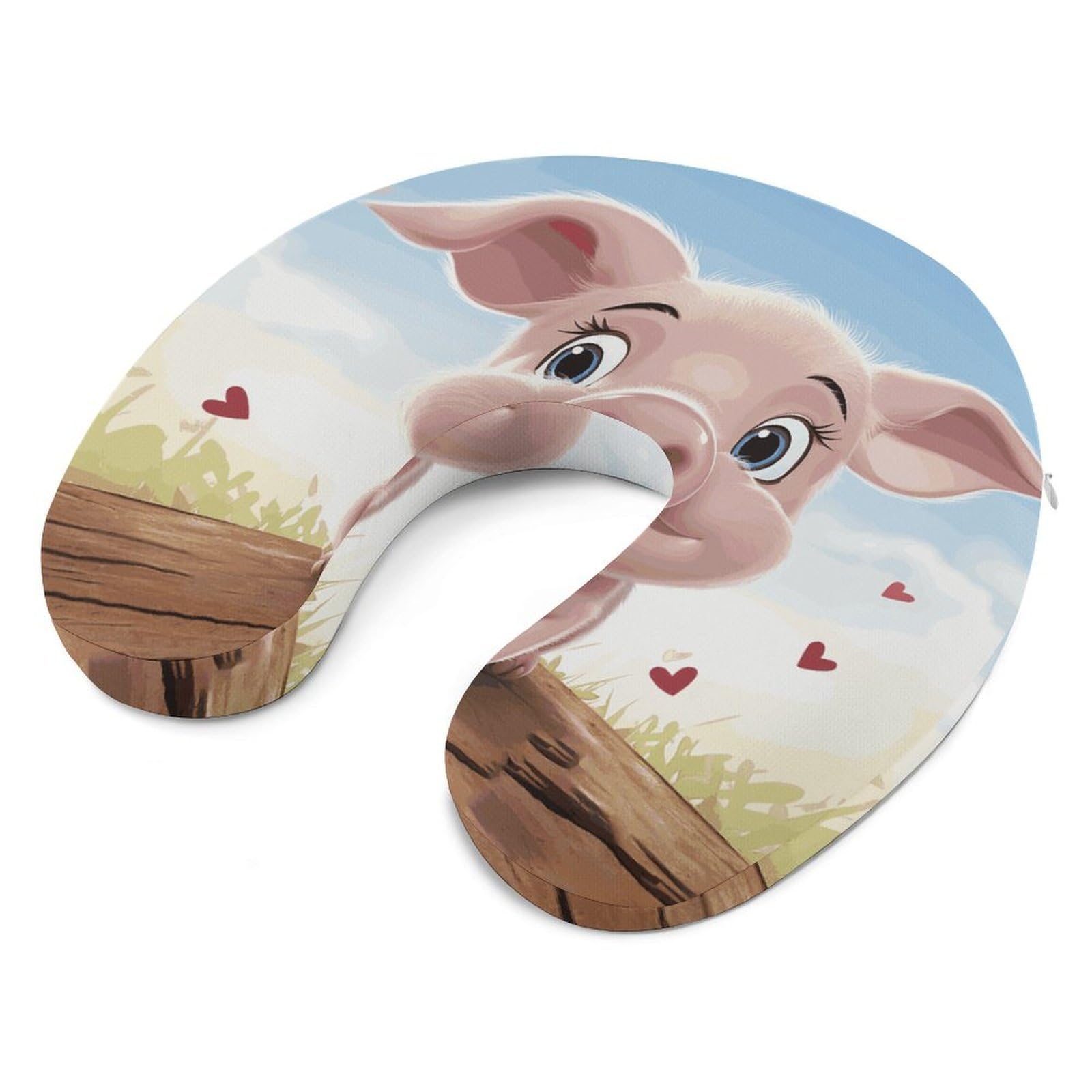 Smiling (16) Cuscino a forma di U, nucleo in memory foam, cuscino per fornire supporto per il collo, cuscino da viaggio, adatto per aerei, auto, case e uffici.
