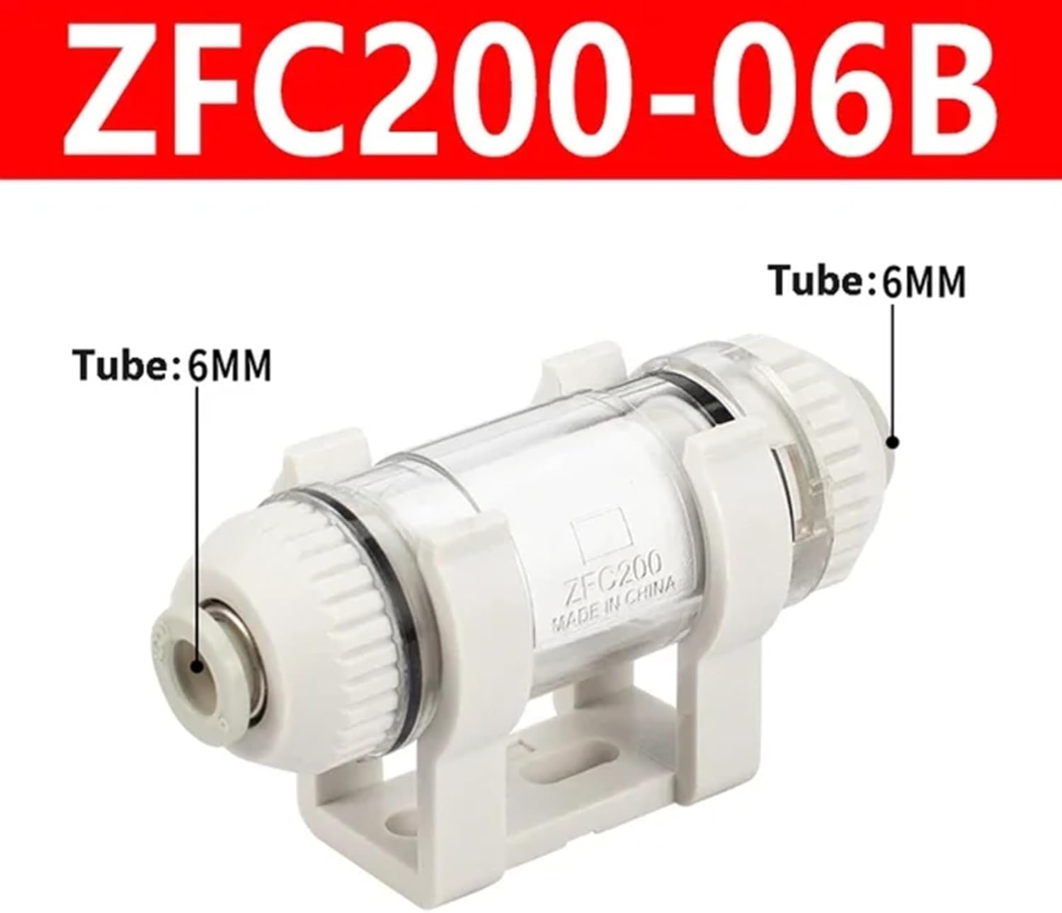 Pneumatic Vacuum Filter in Line Negative Pressure Pipeline Type ZFC100-04B ZFC100-06B ZFC200-06B ZFC200-08B for Air Suction Cup (Color : 20006B)