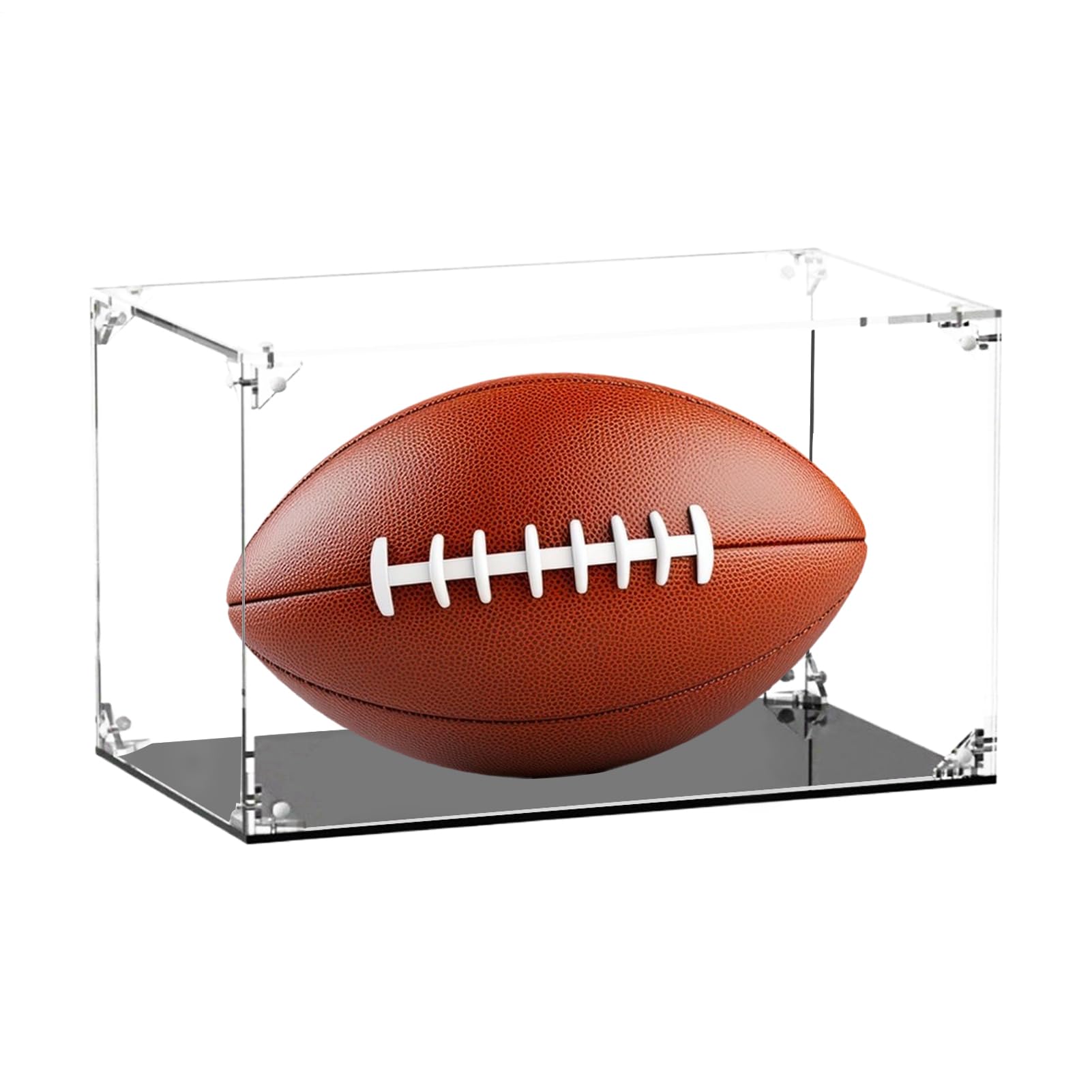 Vitrina Transparente de Fútbol Soporte Acrílico Antipolvo Protección UV